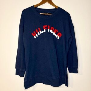 $5 ADD ON Tommy Hilfiger Sleepwear Long Sleeve T Shirt Blue Medium FLAW